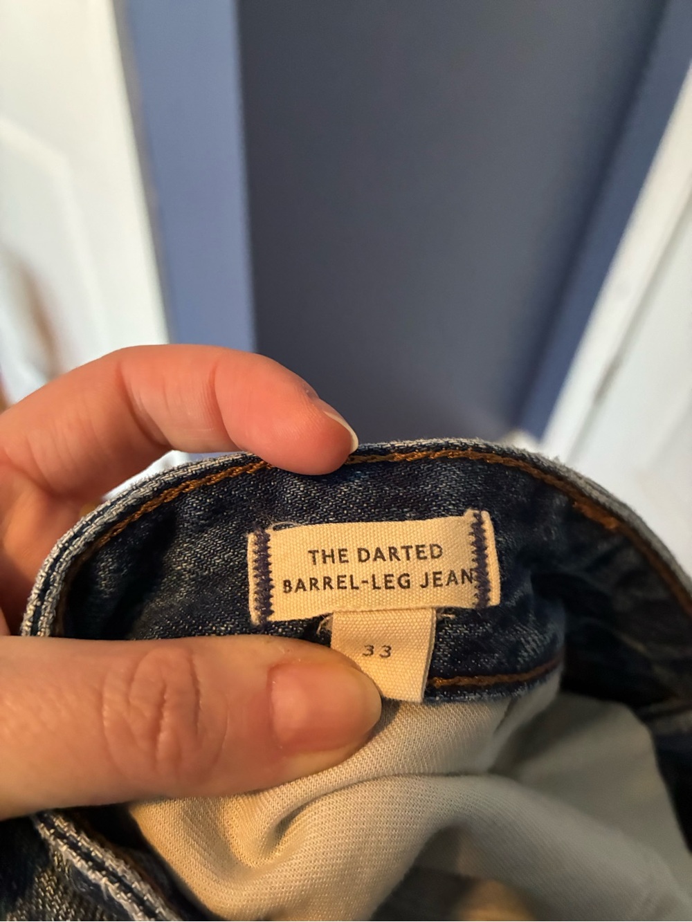 Madewell darted leg barrel jeans 33 - Picture 3 of 5